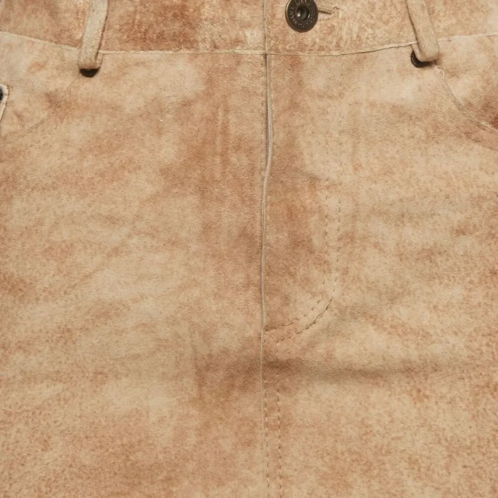 D&g Beige Suede Mini Skirt S - Picture 4 of 6